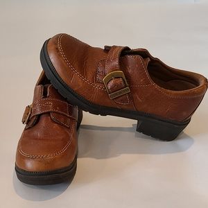 Eddie Moran leather buckle shoes, sz 8